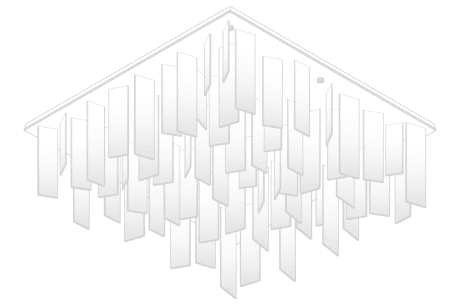Large square flush mount lighting feature