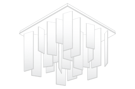 Midsize square flush mount lighting feature