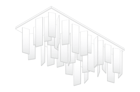 Rectangular flush mount lighting feature