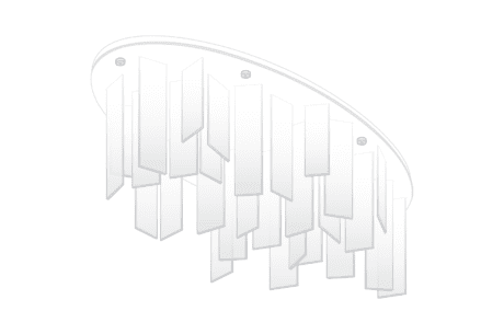 Oval flush mount lighting feature