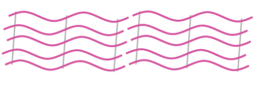 Ripple fin ceiling features align end to end regardless of installation orientation.