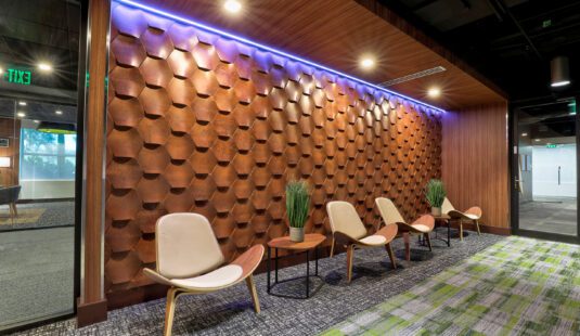 Wall made with Kuvio Wall Tiles at Ultimate Software 10x