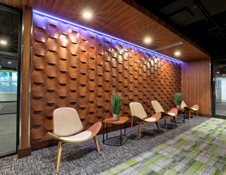 Wall made with Kuvio Wall Tiles at Ultimate Software 10x